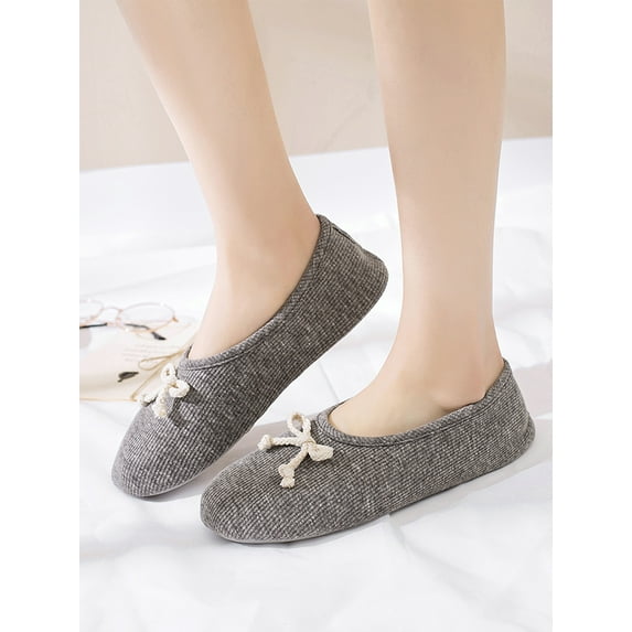 FALEXO Women Casual Cute Flat Shoes Round Toe Ballerina Slipper Shoes Slip-on House Slippers Flats Anti-Slip Shoes