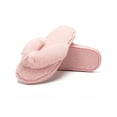 thumbnail image 1 of FALEXO Women's Comfy Fuzzy Fur Slippers Flip Flop Open Toe Cozy House Memory Foam Sandals Slides Soft Flat Anti-Slip Indoor Outdoor Slip on, 1 of 6