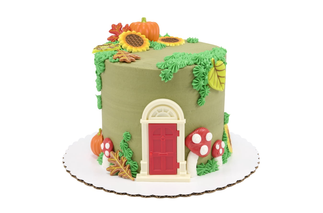 FALL FOLIAGE BARREL CAKE