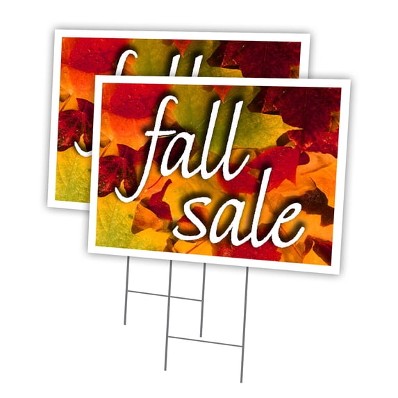 FALL SALE 2 Pack Of 18" x 24" Yard Sign & Stake | Advertise Your Business | Stake Included Image On Both Sides | Made in The USA