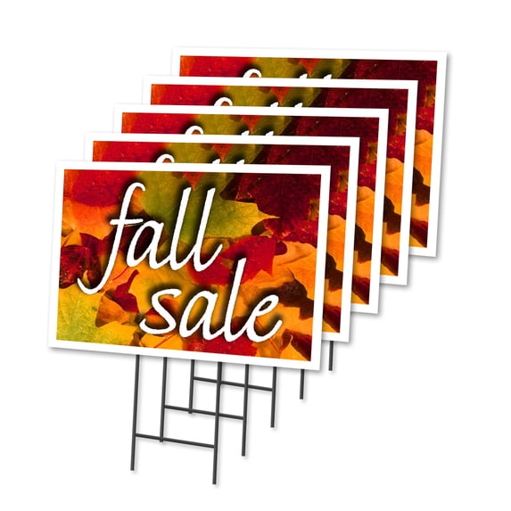 FALL SALE 5 Pack Of 12" x 16" Yard Sign & Stake | Advertise Your Business | Stake Included Image On Both Sides | Made in The USA