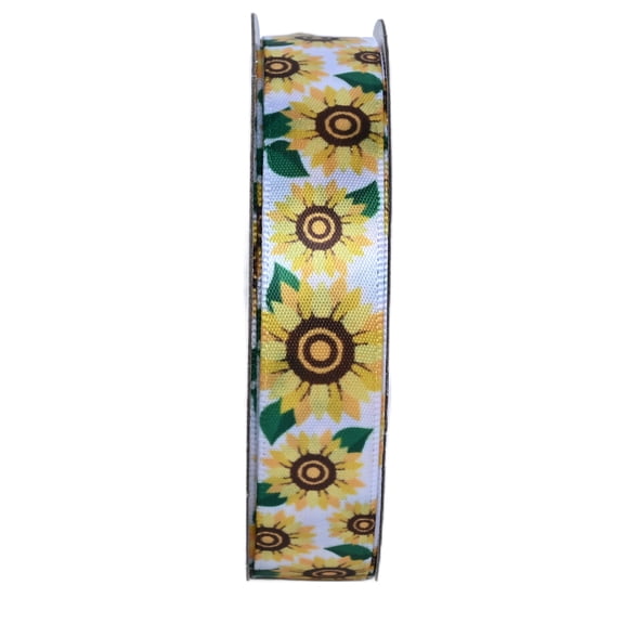 Gwen Studios 5/8" Fall Sunflowers Grosgrain Ribbon, 3 Yards