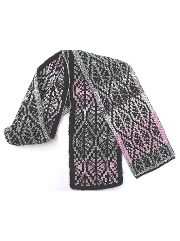 FALLING LEAVES HANDMADE KNIT SCARF - REVERSIBLE