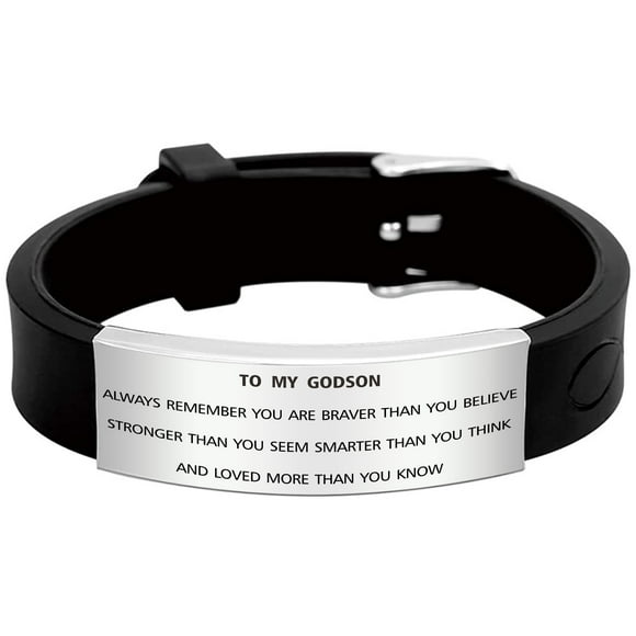 Inspirational Bracelet To My Godson Birthday Gifts Love from Godmother Godfather