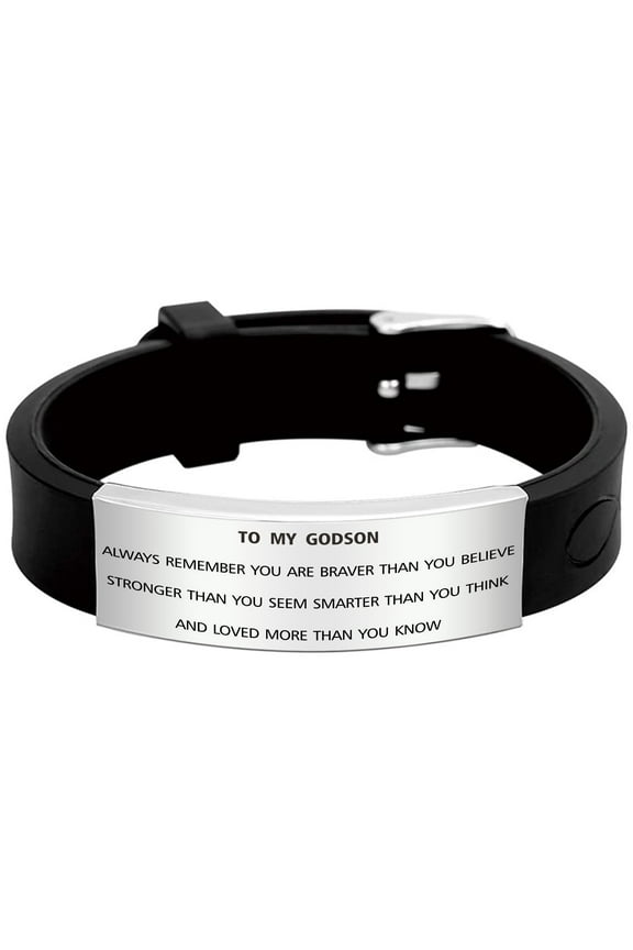 Inspirational Bracelet To My Godson Birthday Gifts Love from Godmother Godfather