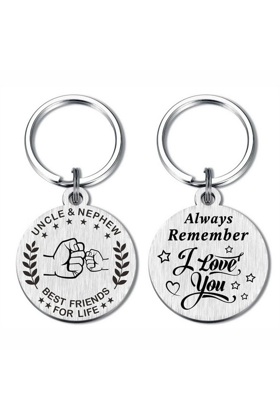 Uncle Gifts from Nephew, Uncle Birthday Keychain Presents, Fathers Day