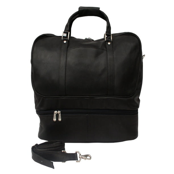 【BADBLOOD】 Perforated Leather Gym Sack - Black FALSE-BOTTOM SPORTS BAG - Walmart Business Supplies