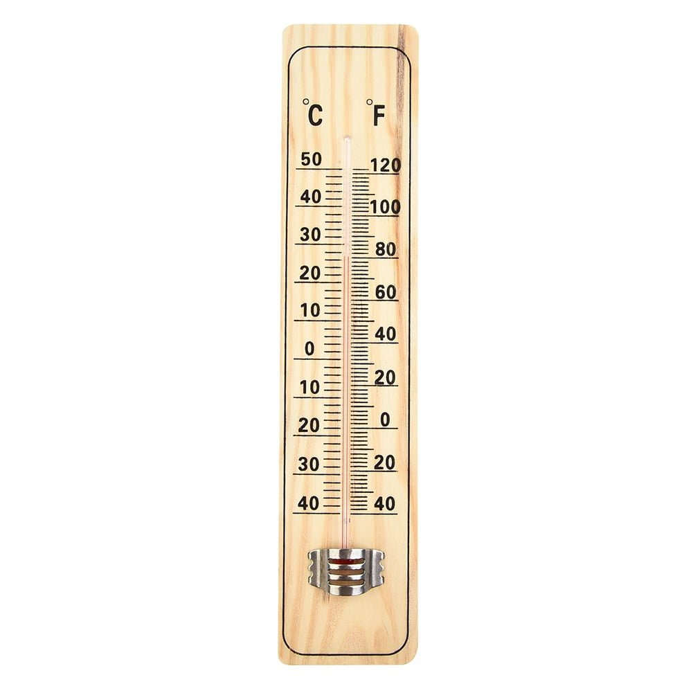 Wooden house thermometer outdoor indoor