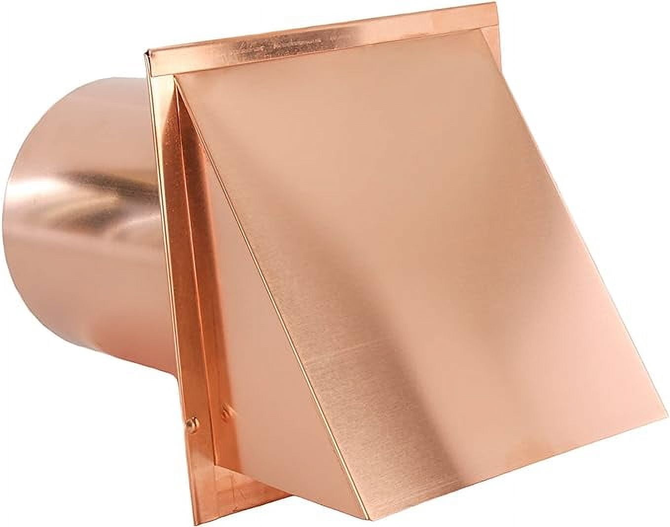 FAMCO Copper Hooded Wall Vent With Damper, Dryer Vent Outlet Used For Air Exhaust Applications
