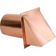 FAMCO Copper Hooded Wall Vent with Screen, Used for Air Intake, Air Supply or Exhaust Applications 12 inch, Copper
