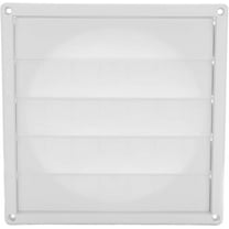 FAMCO Plastic Dryer Vent Cover for Home, Movable Louvers (4 inch, White)