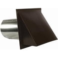 thumbnail image 1 of RDP 12" Galvanized Steel Hooded Wall Vent with Screen (Brown), 1 of 3