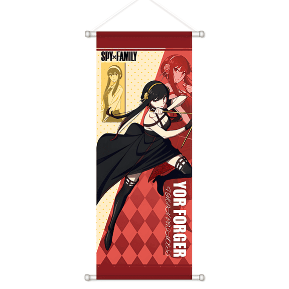 FAMILY Anime Wall Scrolls Posters Collection, Decorative Art Print with Hanging Accessories, 28.3" L x 11" W