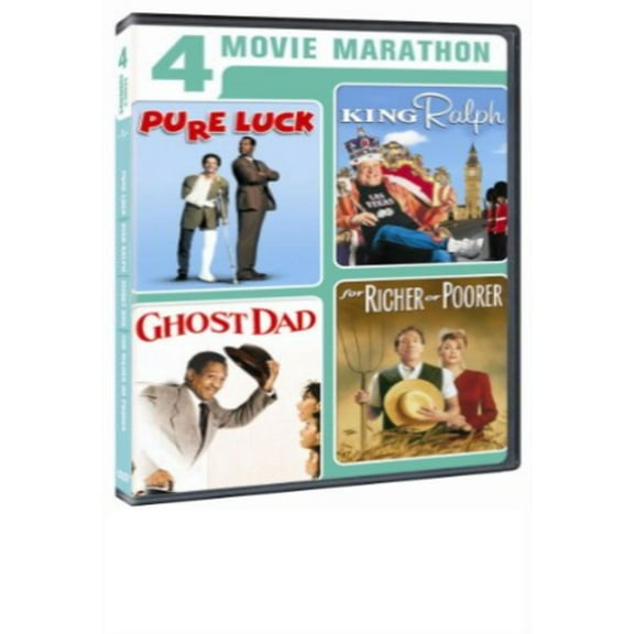 4 MOVIE MARATHON: FAMILY COMEDY COLLECTION (PURE LUCK / KING RALPH / GHOST DAD / FOR RICHER OR POORER) - DVD