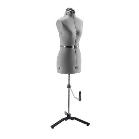 FAMILY DRESSFORM FN-P Family Petite Adjustable Mannequin Dress Form Grey