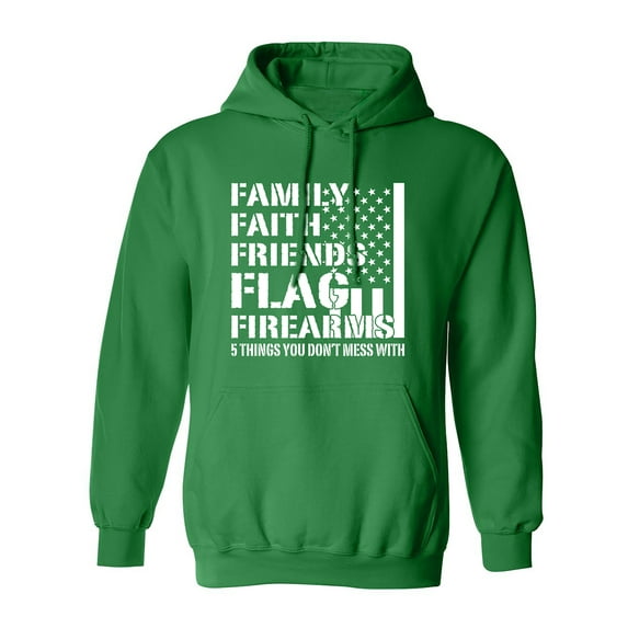 FAMILY FAITH FRIENDS FLAG Adult Hooded Sweatshirt