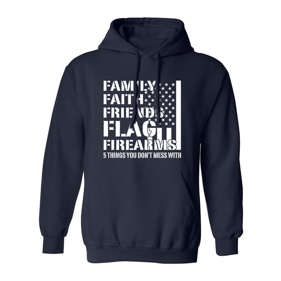FAMILY FAITH FRIENDS FLAG Adult Hooded Sweatshirt