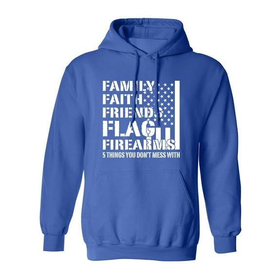 FAMILY FAITH FRIENDS FLAG Adult Hooded Sweatshirt