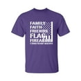 thumbnail image 1 of FAMILY FAITH FRIENDS FLAG Adult Short Sleeve T-shirt, 1 of 4
