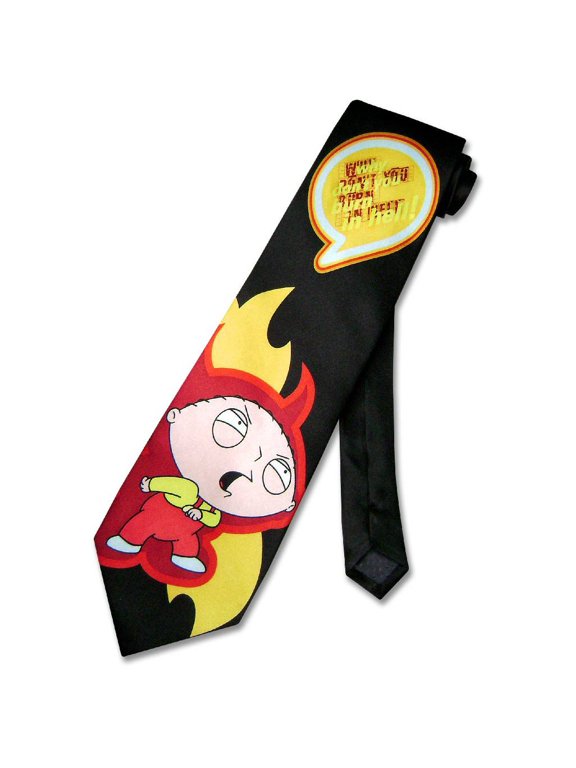 SILK Neck Tie Why Don't You Burn in Hell Men's NeckTie