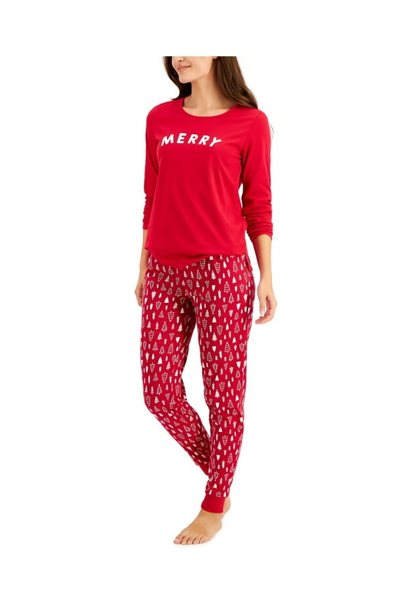 Intimates Red Crew Neck Sleep Shirt Pajama Top XXL