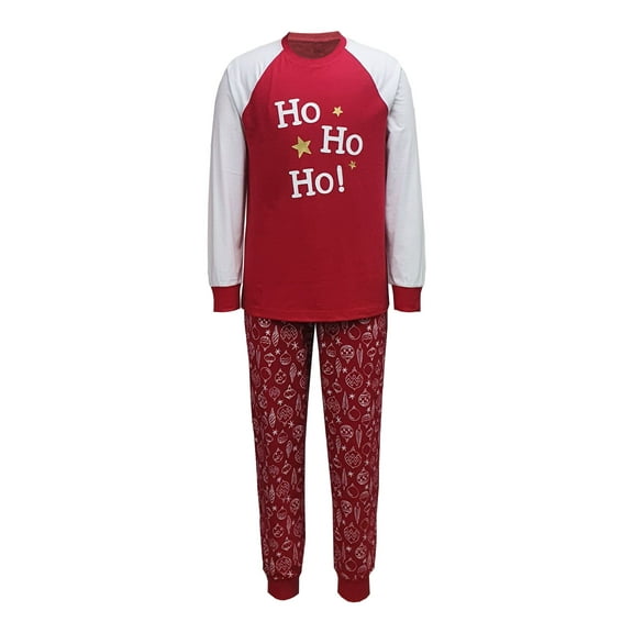 FAMILY PJs Sets Red Printed Long Sleeve Crew Neck T-Shirt Lounge Holiday Size 1X