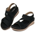 thumbnail image 1 of FAMITION Womens Wedge Sandals Open Toe Platform Sandals Comfort Hollow Out Summer Shoes, 1 of 6