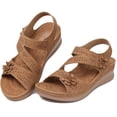 thumbnail image 1 of FAMITION Womens Wedge Sandals Open Toe Platform Sandals Comfort Hollow Out Summer Shoes, 1 of 6