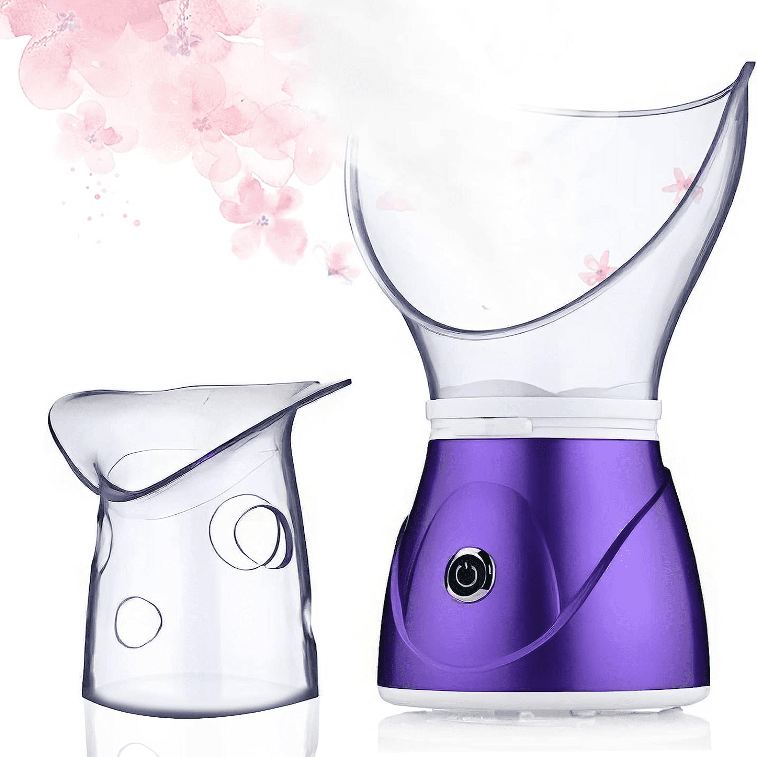 FAMKIT Facial Steamer, 110V Facial Spa Pores Steam Skin Clean Sauna Beauty Face Mist Thermal Steamer Beauty Instrument (Purple)