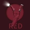 thumbnail image 1 of FAMTKT 10 Bone,Fully Automatic,Three-Fold Umbrella,Rotatable LED Flashlight,Wind Resistant Business Travel Umbrella in Wine Red for Outdoor Running,Hiking,Camping,Night Lighting, 1 of 6