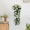 thumbnail image 1 of FAMTKT 1PC Artificial Flowers Vines, Artificial Chlorophytum Bouquet Artificial Hanging Flowers Fake Plants Fence Hanging Garland for Wedding Arch Garden Background Decor, 1 of 5