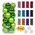 thumbnail image 1 of FAMTKT 24Pcs Christmas Tree Balls Ornaments for Xmas Christmas Tree 30mm/1.18" Shatterproof Christmas Tree Decorations Hanging Ball for Holiday Wedding Party Christmas Decorations, 1 of 2