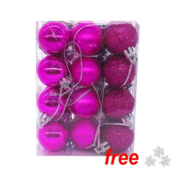 RKSTN 24Pcs Christmas Tree Balls Ornaments for Xmas Christmas Tree 30mm/1.18" Shatterproof Christmas Tree Decorations Hanging Ball for Holiday Wedding Party Christmas Decorations on Clearance