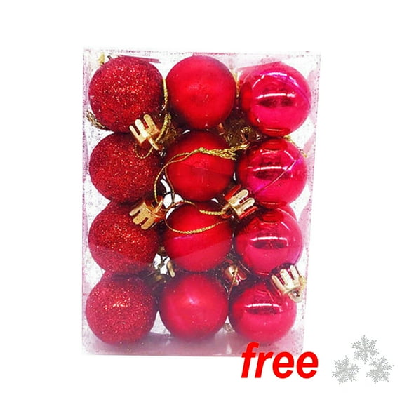 RKSTN 24Pcs Christmas Tree Balls Ornaments for Xmas Christmas Tree 30mm/1.18" Shatterproof Christmas Tree Decorations Hanging Ball for Holiday Wedding Party Christmas Decorations on Clearance