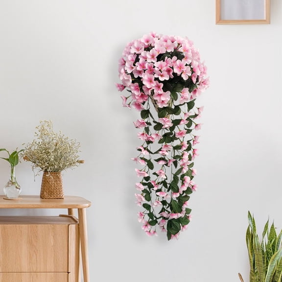 FAMTKT 2PC Artificial Flowers Garland Spring Vines Rattan Hanging Garland Fake Flowers Decorative Wall Hanging Plants for Wedding Arch Door Arrangement Party Decor