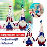 FAMTKT 2PCS Patriotic Gnomes Plush Election Decoration Living Room Desktop Decoration Independence Day Decorations Handmade Elf Dwarf Household Ornaments Home Tiered Tray Decorations on Clearance