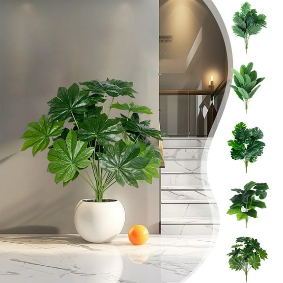FAMTKT 30" Simulation Plants Decorative Potted Plants Office Living Room Desktop Indoor Bonsais Ornaments Bionics Fake Flowers Greenerys Excluding Flower Pots