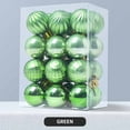 thumbnail image 1 of FAMTKT 3cm 24Pcs Christmas Balls Green Christmas Trees Christmas Decorations Gifts Christmas Decorations Christmas Tree Ornaments on Clearance, 1 of 2