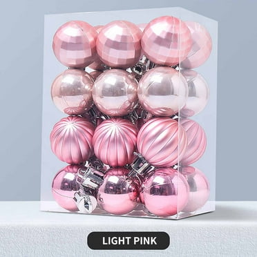 FAMTKT 3cm 24Pcs Christmas Balls Pink Christmas Trees Christmas Decorations Gifts Christmas Decorations Christmas Tree Ornaments on Clearance
