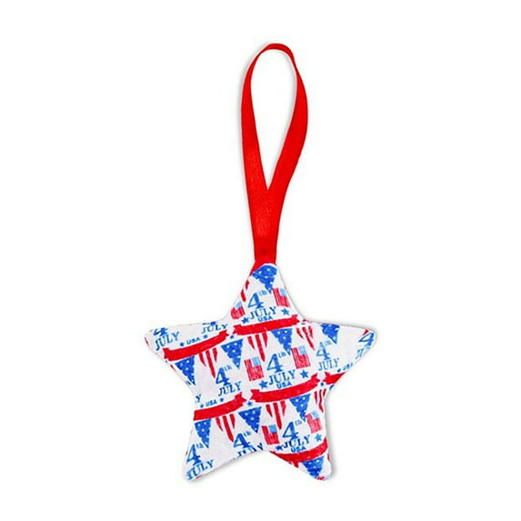 FAMTKT 4th of July Decorations Patriotic Hanging Star Ornament Red White Blue Decorations Independence Day Star Hanger Cotton Filling Five Pointed Star Decorations for Memorial Day Veterans Supplies