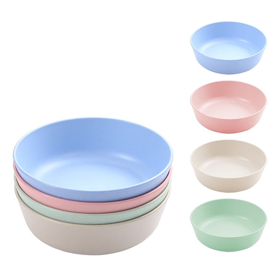 FAMTKT 6.9in Bowl Reusable Ramen Bowl Household Large Bowl Tableware, Lightweight Kitchen Bowl, Plastic Bowls