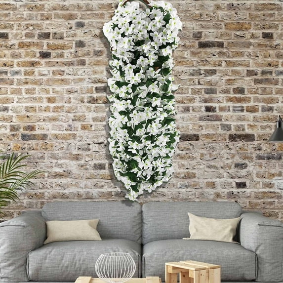 FAMTKT Artificial Rose Vines Fake Flowers Artificial Hanging Flowers Simulated Rose Bouquets Wall Hanging Baskets Decorative Landscaping Artificial Flowers Rattan for Mother's Day Wedding Party Decor