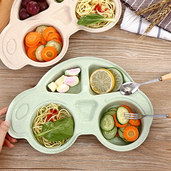 FAMTKT Baby Toddler Divided Plates Good Dinner Plate Non Slip Kids Tray