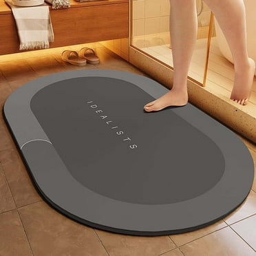 FAMTKT Bath Mat Bathroom Mat Bathroom Rug Non Slip Backing Rug 16x24in - Super Absorbent Quick Dry Washable Bathroom Floor Mats Shower Rug for Outside Bathtub Shower Room on Clearance
