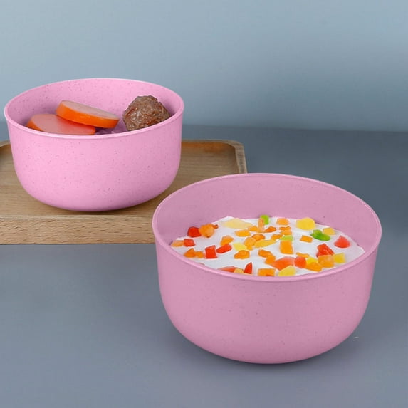 FAMTKT Bowls for Kitchen, Plastic Bowls Cereal Bowls Lightweight Bowls Microwave and Dishwasher Safe Bowls, Reusable Bowls