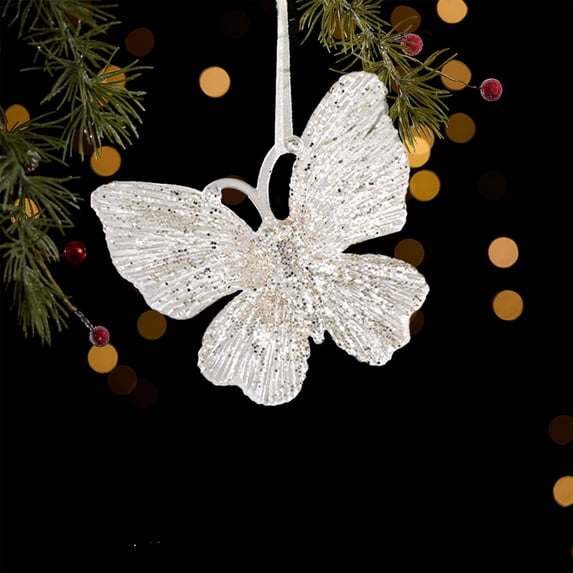 FAMTKT Christmas Decorations Christmas Tree Pendant Snowflakes Flower Garlands and Bowknots Shaped Ornaments Christmas Party Decorations