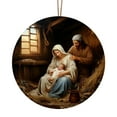 thumbnail image 1 of FAMTKT Christmas Ornaments Nativity Scene Decorations Flat Christmas Tree Hanging Ornaments, Nativity Xmas Tree Decorations for Winter Holiday Xmas Gifts for Women Men Car Hanging Ornaments, 1 of 2
