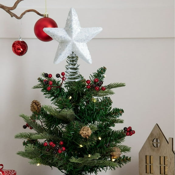 FAMTKT Christmas Tree Topper Christmas Star Tree Top Decoration Christmas Tree Decoration for Holiday Party Home Decoration