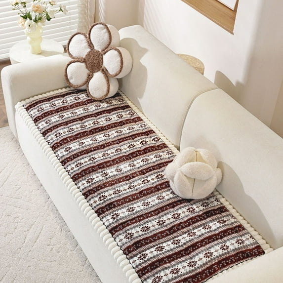 FAMTKT Couch Covers for Sofa, Washable Couch Cushion Covers for Dogs Washable Couch Protector Thickened Mantou Cushion 27.56x27.56" Winter Sofa Cushion Modern Sofa Cover Pet Antiskid