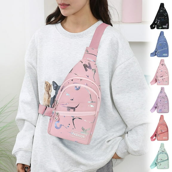 FAMTKT Crossbody Bag Running Pack with Adjust Running Belts and 2 Zippers Pockets for Women and Men Workout Travelling Jogging Cycling Hiking Waist Pack Gym Bag